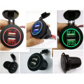 12-24V Waterproof Dual USB with LED Laser Car Socket Charger for iPad